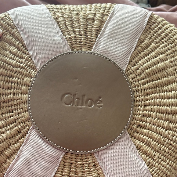 Chloe Beige Woven Tote Bag - Picture 5 of 5
